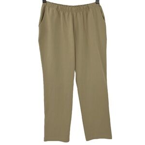 LL Bean Perfect Fit Pants, Original Tapered-Leg khaki Tan Size LP